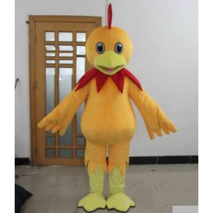 Mascot Factory Outlets Chicken Costume En söt ADT Yellow för att bära Drop Leverans Apparel Costumes DH4WS