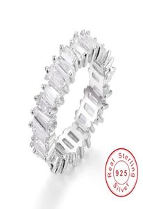 Stile 925 Silver Simulato Diamond Painting Full Finger Encagement Gioielli Women Band Stacking CZ Ring per Wedding1546168