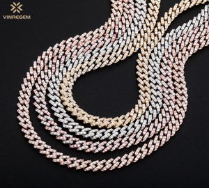 Correntes vinregem hip hop rock 925 prata esterlina 8 mm criado moissanite gemstone personalidade colar jóias finas ladolesal6005605