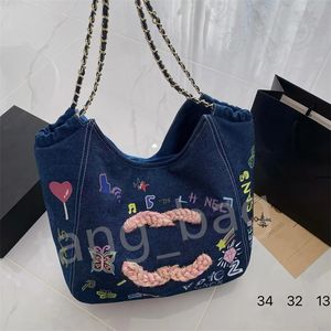Designer Tote Bag Classic Purse Card Holder Quality Straddle Beach Tote Bag High Quality Brand Authentic Denim Purse Women's Embroidery Bag