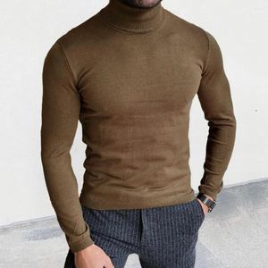 Мужские свитера с твердым цветным свитером Slim Fit Стильный водолаз
