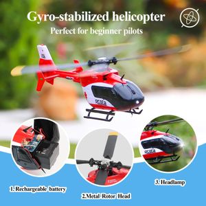 C159 EC135 Scalato 24G 4CH RC Elicottero per adulti Professional Gyro Stabilized One Click Circular Flight Take Off Landing 240516