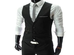 2021New Arrival Dress Vests For Men Slim Fit Mens Suit Vest Male Waistcoat Gilet Homme Casual Sleeveless Formal Business Jacket4509254