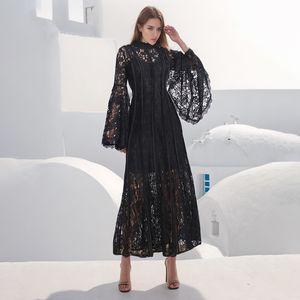 502 XL 2024 Milan Runway Dress Summer Long Sleeve Crew Neck Dresses Womens Dress Fashion High Quality Boka