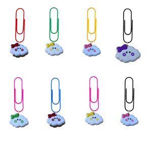 Charms Cloud Cartoon Paper Clips Buchmarkierungen für Büro -Lesezeichen Klemme Desk Zubehör Stationery School Form Papierklip Planer Su othpff