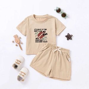Clothing Sets Summer Kids Short Sleeve Cartoon T-shirt Top And Shorts Clothes Set Casual Girls Boys Suit 2 Piece Set 0-6 Years Old Clothing Y240515
