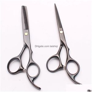 Hair Scissors C1005 55039039 16Cm Customized Logo Black Hairdressing Factory Cutting Thinning Shears Professional2379440 Drop Delive Dhkz3