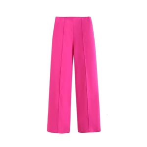 Summer 2023 Women's Europe And The United States Casual Wide-Legged Trousers Belted One-Button Suit Jacket Two-Piece Set