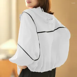 Frauenjacken 2024 Jacke Leichte Sonnenschutzkleidung Sommermantel Anti-UV atmungsaktiven koreanischen Mode locker