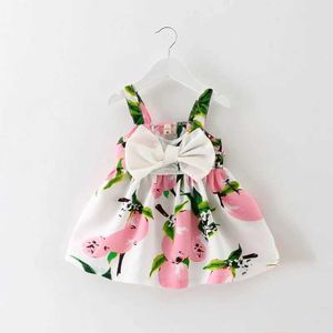 Girl's Dresses 2023 Summer Baby Girl Dress Lemon Print Newborn Baby Dress Christmas Dress Princess Birthday Dress WX