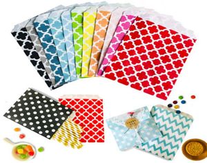 2020 100pcs Mixcolor Kraft Paper Bag Treat Candy Torby Fave Cookie Packaging Favors Bag Wedding Świąteczne Zapasy 9144710