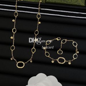 3 Colors New Rhinestone Chain Necklace Bracelet Sets Hoop Letter Chic Bracelet Necklaces Christmas Gift
