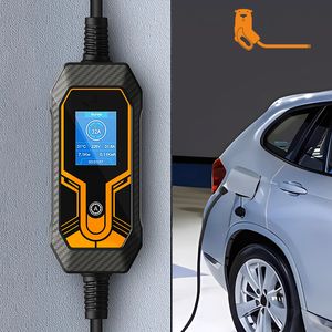 Type1 j1772 GB/T Cord Portable EV Charger Type2 7KW 32A EVSE Charging Box CEE Plug 5M Cable for Electric Vehicle