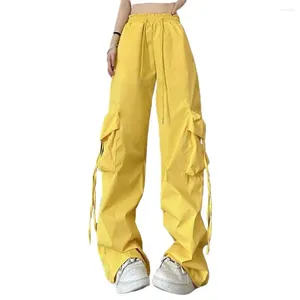 Frauenhose Ladung High Taille Frauen Streetwear Hip Hop Hosen losen lässige amerikanische Taschen Mode weiblich