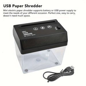 Casa USB Mini Electric A6 Desktop Small Strip Cutting Ticket Shredder