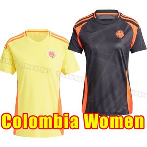 Women Girl 24 25 Colombia Away Soccer Jerseys 2024 2025 James Copa America Football Shirt Falcao Camiseta de Futbol Maillot Man Away Fans version