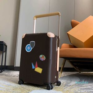 horizon 55 spinner suitcases travel luggage cartoon men womens suitcase top quality trunk bag watercolor universal wheel