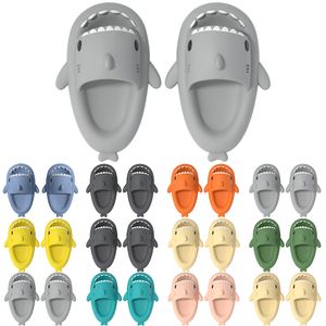 69 Mens Women Shark Summer Home Solid Color Couple Parents Outdoor Cool Indoor Household Funny Slippers GAI