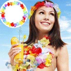 Decorative Flowers 10pcs Hawaiian Artificial Party Decoration Summer Wreath Door Outdoor Tropical Wall Beach Christmas Part Z2O8