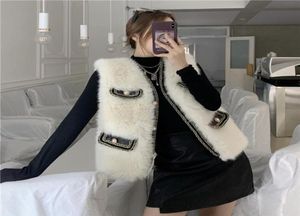 64 Emma Women039s Fur Faux Korean version Western Style Waistcoat Jacket Women Autumn and Winter Vest Jackets Vests71748143761974