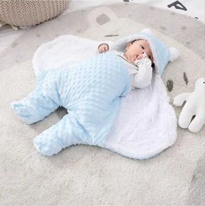 أكياس النوم المريحة حديثي الولادة تحافظ على الشاي الدافئ وفروة الرأس قماط حقيبة نوم بطانية Y240517