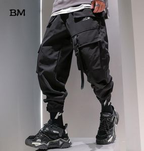 Calças de pista de hip hop coreanos jogadores modações calças de techwear