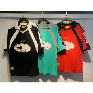 Hip Hop Streetwear Tshirts Outdoor Football T Shirt Designer Polo Shirt Mens piłka nożna letnie z szwy z krótkim rękawem bawełniane bluzy