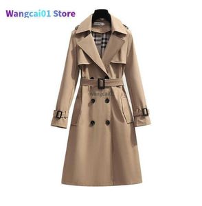 Women039S Trench Coats S4xlbrand niwe nte الخريف الخريف Long Trenchcoat Doub Breadted Kaki Dress Sould Sould Lady Bovenkding 4583709