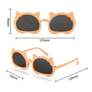 2023 Children's Color Cute Cartoon Cat Ears Shape Outdoor Girls Boys Lovely Vintage UV 400 Protection Kids Sunglasses