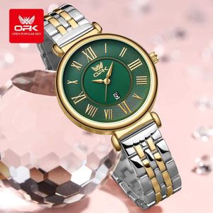 Начатые часы Opk 8167 Новый римский баланс Quartz Women Watch Оригинальные роскошные элегантные женские часы Календарь Водонепроницаемые женские Watchl2304