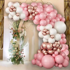 Party -Dekoration Metallic Rose Gold Ballon Garland Junggeselle Latex Pink Hochzeit Geburtstag Mädchen
