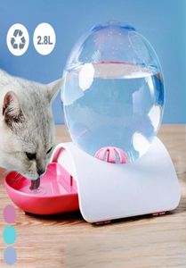 28L Automatisk husdjursvatten dispenser katthundmatare fontänbubbla automatiska katter vatten fontän stor dricksskål för katt husdjur8941285