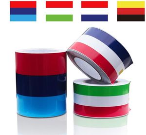CarStyling Sticker Italian French Germany Flag Threecolor Stripe Decal Bumper Sticker Car Decoration Sticker Tape 2M9351345