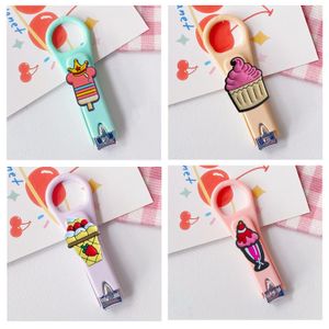 Clippers Trimmer Ice Cream Theme Cartoon Nail Stainless Steel Childrens Child Manicure Tools Cutter Set Bk Portable Scissors Drop Del Otehs