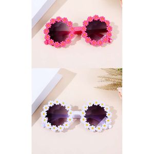 Summer Children Cute Acrylic Flower Outdoor Sun Protection Baby Girls Classic Kids Boy UV400 Sunglasses fa445