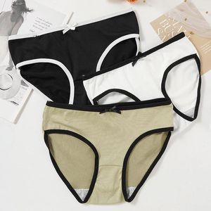 Kvinnors trosor kvinnor andas underkläder söta båge flickor trosor sexiga låga midja damer trosor mjuka kvinnliga underkläder