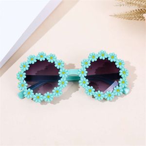 New Girls Round Flower UV400 Boys Children Colors Outdoor Sun Protection Sunglasses Baby Sport Shades Glasses Kids 670cd