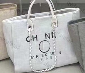 CH Pearl Bag Designer Beach Bag Сумка Canvas Классическая вечерняя сумка роскошная тотация по магазинам крупная сумочка женская сумочка