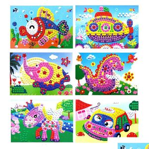 التعلم ألعاب 100 PCS 3D Foam Mosaics Locky Crystal Art Princess Butterflies Sticker Mix Wholesale Game Game Craft Kids Gift in DHCMA