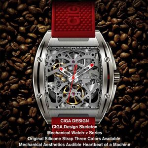 Оригинальный xiaomiyyoupin ciga Watch Z Series Series Barrel Type Double Automatic Skeleton Mechanical Men's Waterpronation Watch 3013 304T