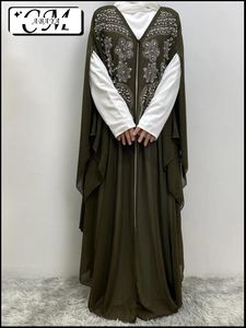 Abbigliamento etnico Ramadan Muslim Fashion Abaya Eid Dresses Islamic Robe Turkey Ladies Medio Oriente Dubai vestiti kaftan Abayas nero per donne