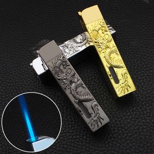 Xf3009 Dragon Relief Craft Spray Flame Iatable Lighter Metal Visible Air Warehouse Windproof Cigarette Lighter Wholesale