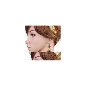 Dangle & Chandelier Style Korean Version Of The Vintage Beauty Noble Earring Bronze Gun Black Crystal Earrings Fashion Classic Exquis Dhswn