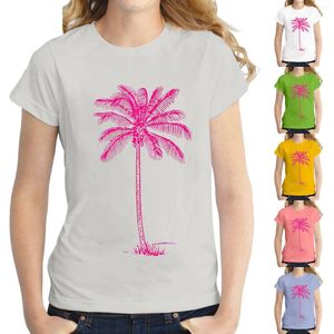 Женские футболки для женских футболок для женщин футболка плюс Sun Sand Beach Tshirt Summer Coconut Tree Graphic Personality Clothing Sales