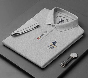 Fashion designer brand high end South Korea 100 cotton embroidered polo shirts men leisure men s clothing short sleeve T shirt 2201709291
