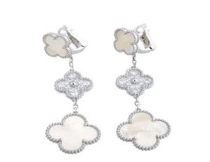 Luxury Designer Jewelry Women Earrings interval diamond earrings Size three flowers designer earings fashion tassel earrings2908440