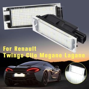 New Car LED License Plate Light For Clio Laguna 2 Megane 3 Twingo Master Vel Satis Opel Movano Number Lamps