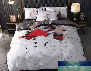 Duvet Cover Foreign Trade Cross-Border Brand Four-Piece Set Silk Four-Piece Set Washed Real Silk Quilt Cover Sheets High-Profile Figure