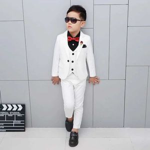 Suits Brand New Boys Formal Wedding Party Suits Sets Children Blazer Vest pants Tie 4PCS Clothing Sets Kids Performances Dress Costume Y240516