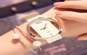 Hollow Dial Quartz Lady Watches s Casual Dress Wrist Watches Leather PU Diamond Special Woman Designer Watches5285166